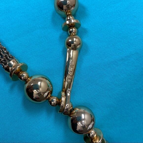 Stella & Dot antiqued gold Bianca Tassel Lariat Statement Necklace - Picture 7 of 9